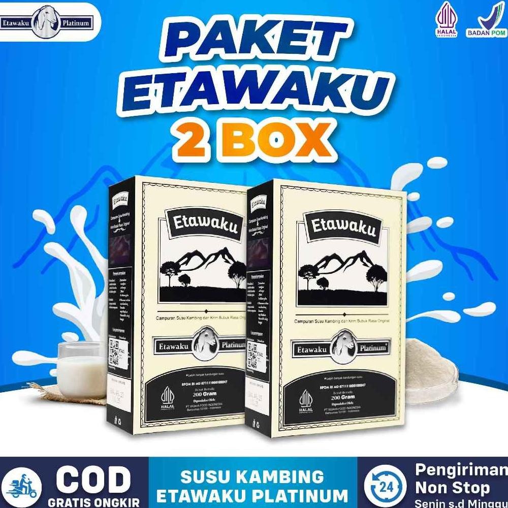 

Etawaku Platinum Paket 2 Box - Susu Kambing Etawa Atasi Masalah Pernafasan Dan Tulang Isi 200 Gram