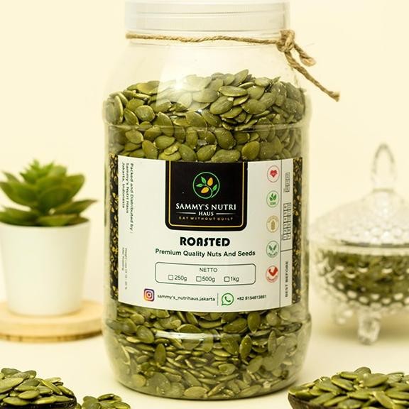 

Murah Organic Unsalt Roasted Pumpkin Seeds 1Kg (Biji Labu Organik Panggang)