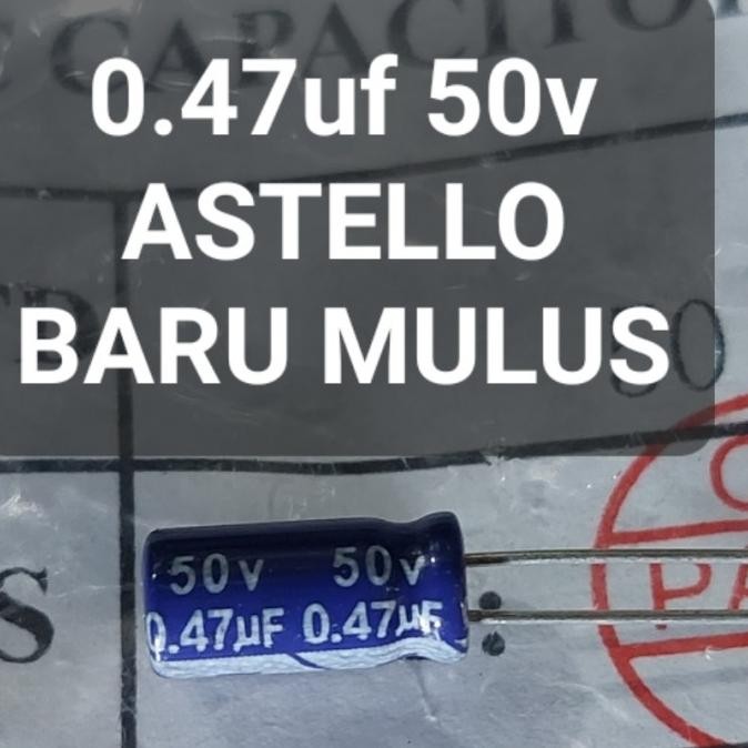 Baru (10) 0.47 50v elko elco 0.1 0.22 0.33 0.47 uf 16v 25v 35v 0.47uf 50v 0.22uf tojil4