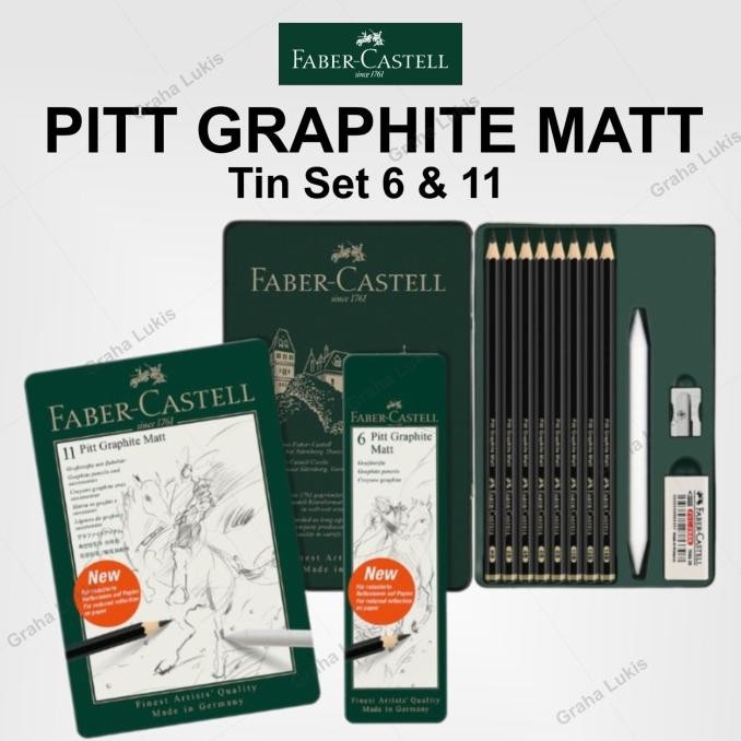 

TERMURAH - FABER CASTELL Pitt Graphite Matt Tin Set 6 / Set 11
