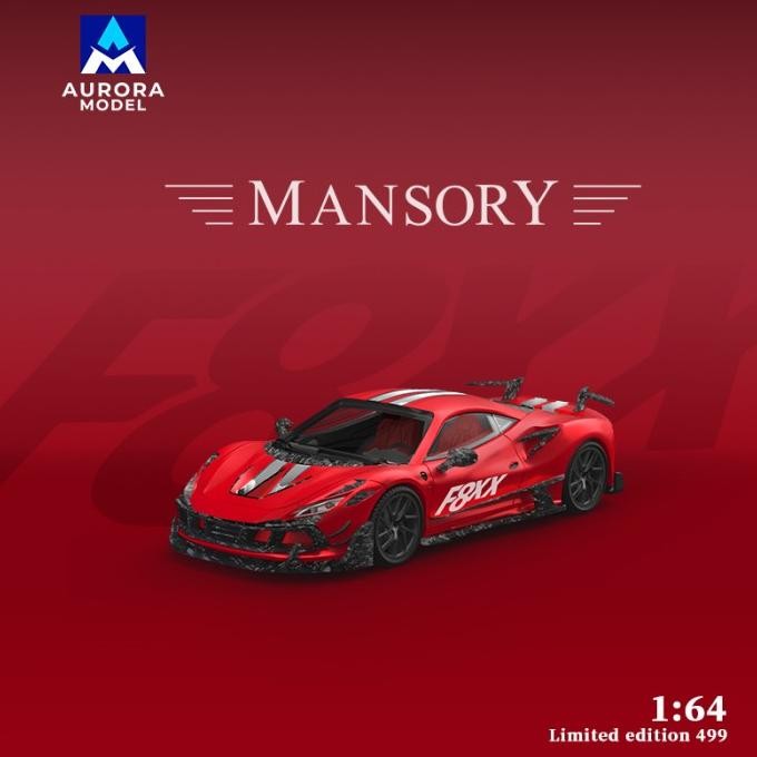 Sale Aurora Model 1:64 Mansory Modified Ferrari F8Xx Red Carbon Parts Limited