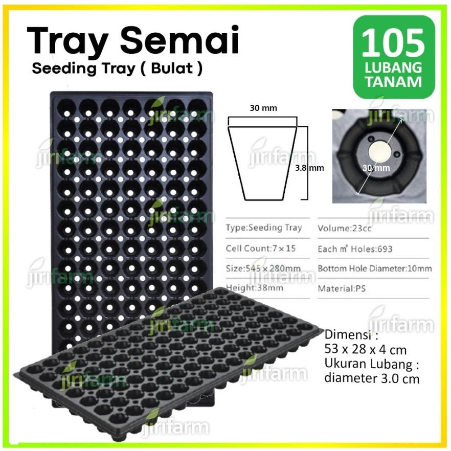 Tray Semai Bulat 105 Lubang Tanam Pot Penyemaian Bibit [5 Pcs]
