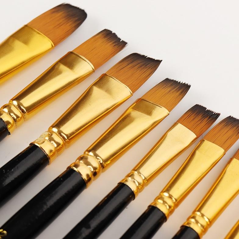 

gfd-6 fg-87 Allinhome Art Brush Set Kuas Lukis BRS-12 SET Kuas Alat Lukis Set Lengkap Mixing Minyak Tirai Kuas Lukisan Cat Air Guas Terlaris Berkualitas