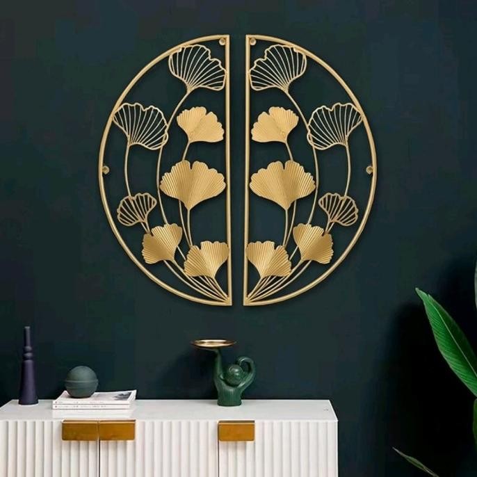 New Wall Decor Ginkgo Gold / Hiasan Pajangan Dinding Ginkgo Gold Sepasang