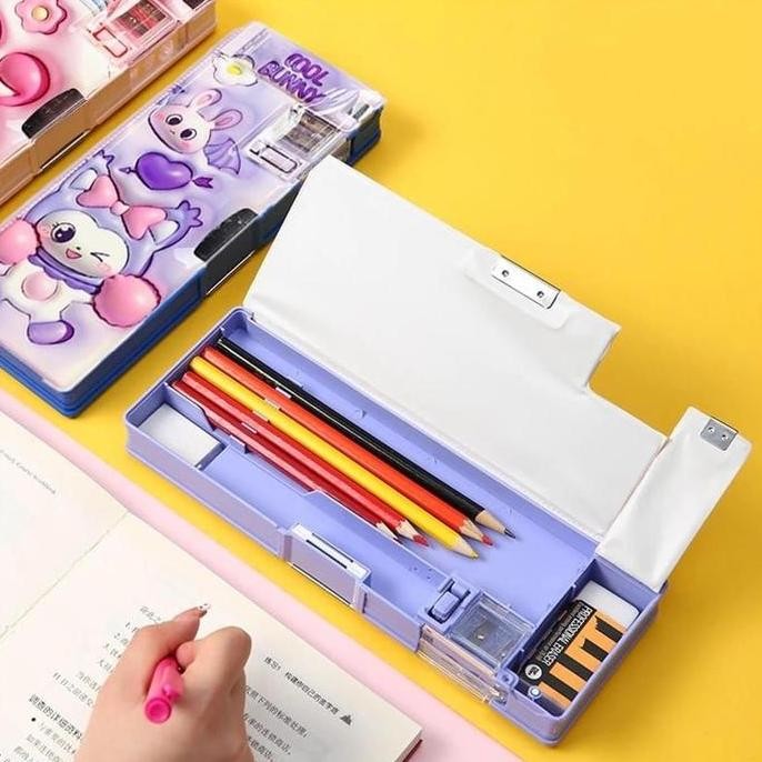 

Terbaru (Kotak Pensil Rautan) Tempat Kotak Tepak Pensil Pencil Case Magnet 2 sisi Karakter Lucu untuk anak perempuan cewek cowok laki laki