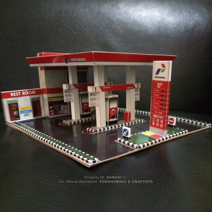 DIORAMA DIECAST SKALA 64 - MINIATUR SPBU PERTAMINA