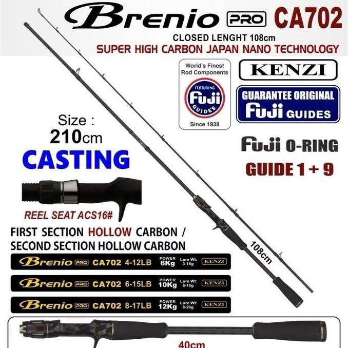 Joran Kenzi Brenio Pro 702 Fuji Spinning Baitcasting Carbon Hollow Co