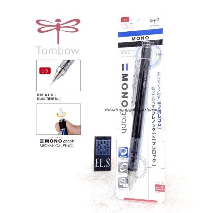 

Terbaru Tombow Mono Graph 0.5 / Pensil Mekanik 0.5 - Black Body