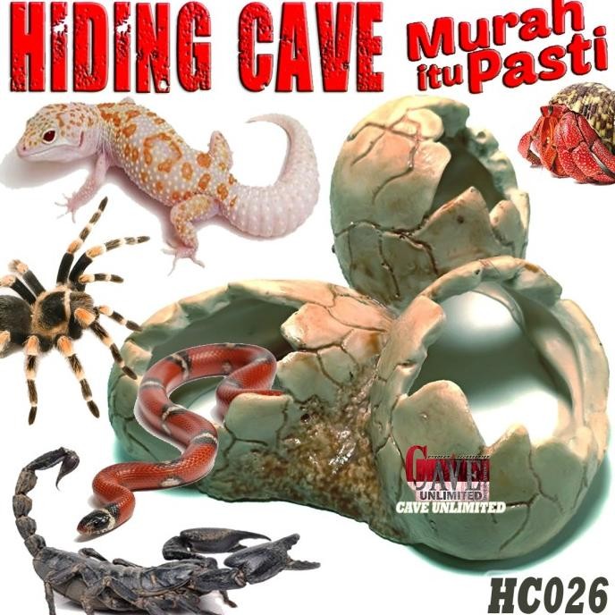 FOSIL TELUR Dinosaurus HC026 Egg hiding cave telur hiasan reptile ikan