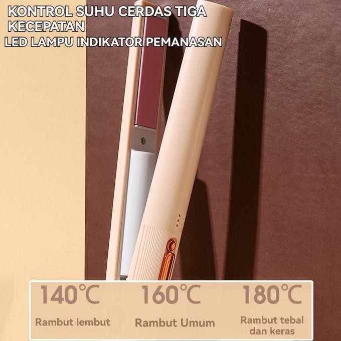 Sale Catokan Wireless Portable Tanpa Kabel Cordless Catok Rambut Multifungsi Catok Lurus Dan Curly 2