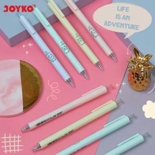 

Tersedia ( 1 Pack ) Gel Pen Pulpen Pena Joyko Gp-373 0.5 Mm Pastel Color Cute Squirrel