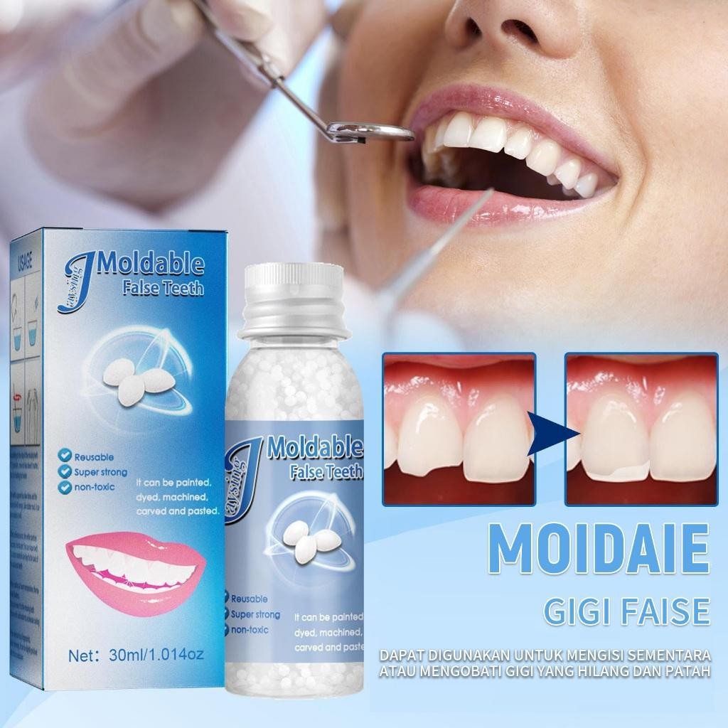 Penambal Gigi Berlubang Gigi Palsu Asli Dokter Permanen Tambal Gigi Permanen 30Ml Lem Gigi Palsu Per