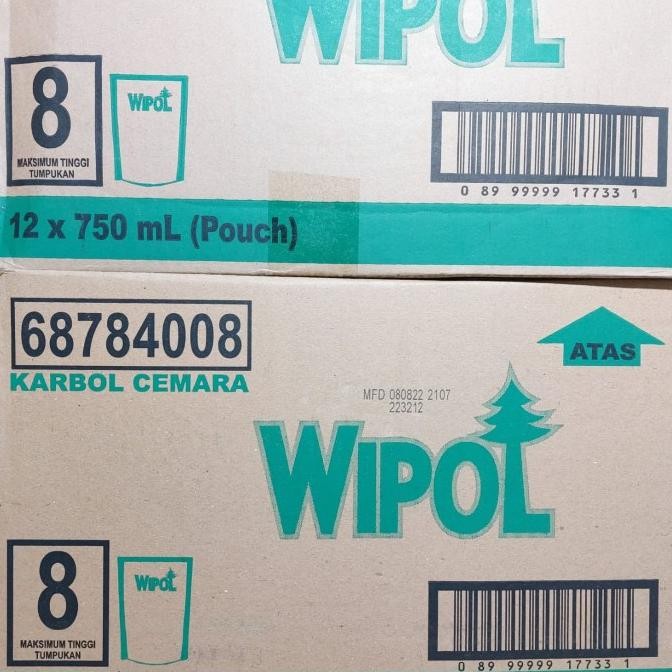 Diskon 1 Karton / Dus Wipol 5 In 1 Karbol Pembersih Lantai Cemara 750mL
