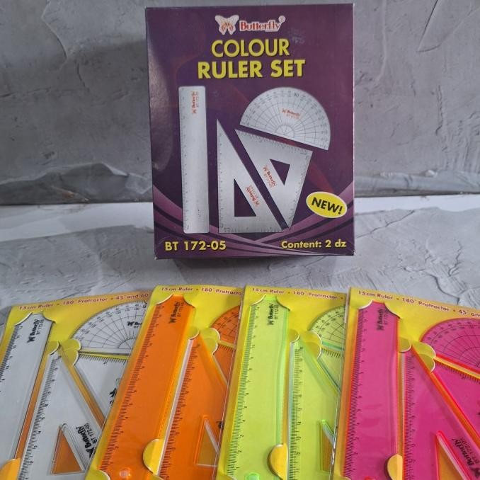 

siap kirim penggaris set butterfly bt 172-05
