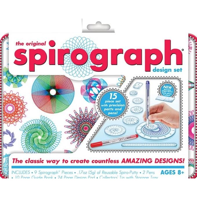 

siap kirim spirograph design tin set alat menggambar penggaris spirograf