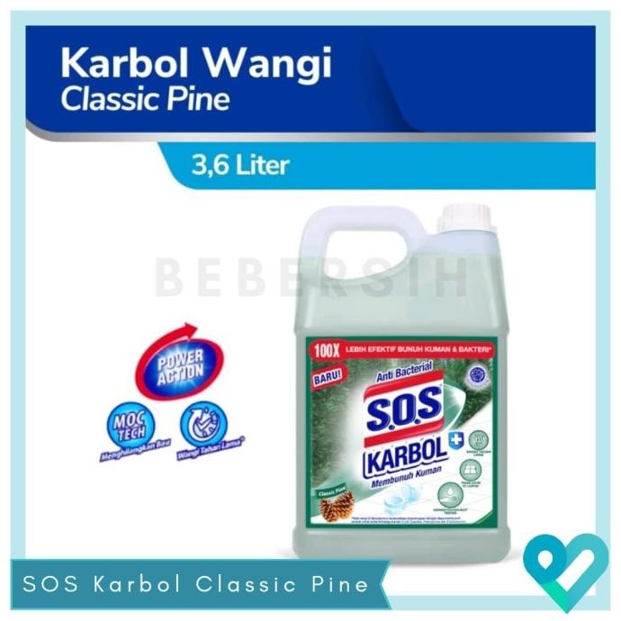 Diskon Karbol Wangi SOS Galon/Karbol SOS Sereh Jerigen 3.6Lt