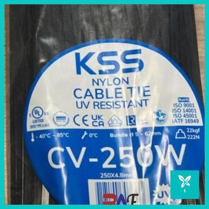 

KABEL TIES KSS UV RESISTANCE CV 250 X 3.6MM