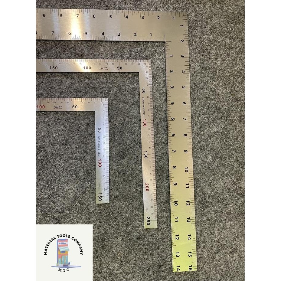 

siap kirim penggaris siku tukang / pengaris siku l stainless steel / siku meter l