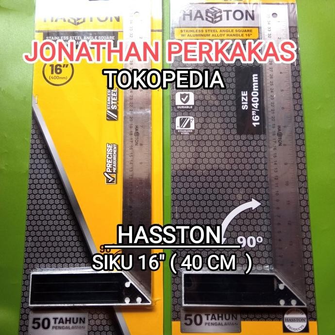 

siap kirim siku tukang/penggaris siku/siku meter/sekon prohex 16"/bh
