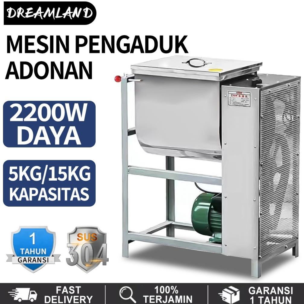 Mesin Pengaduk Adonan Mie Cireng Cilok Adonan Padat Berat Mesin Penggiling Mie Horizontal Dough Mixe