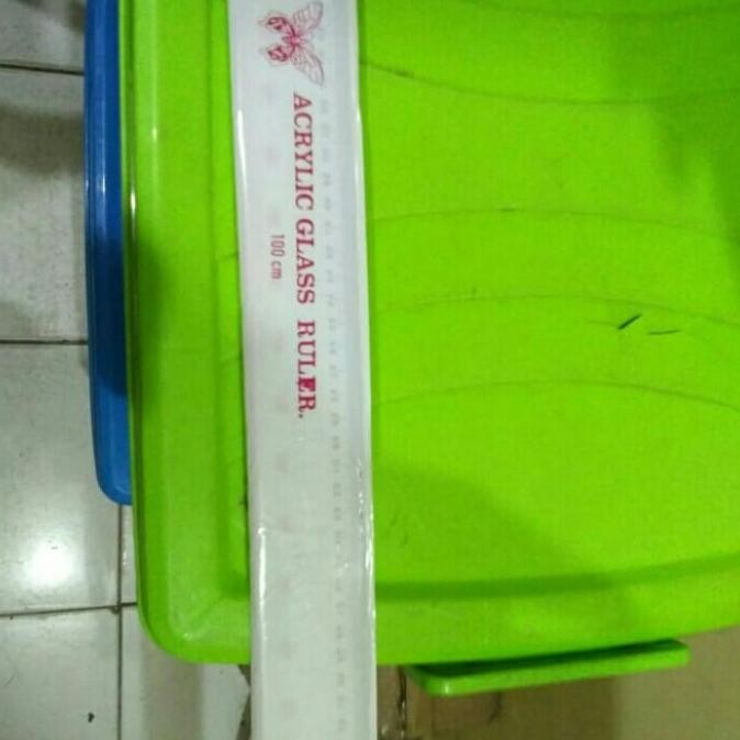 

siap kirim penggaris plastik/acrylic glass ruler 100 cm butterfly.