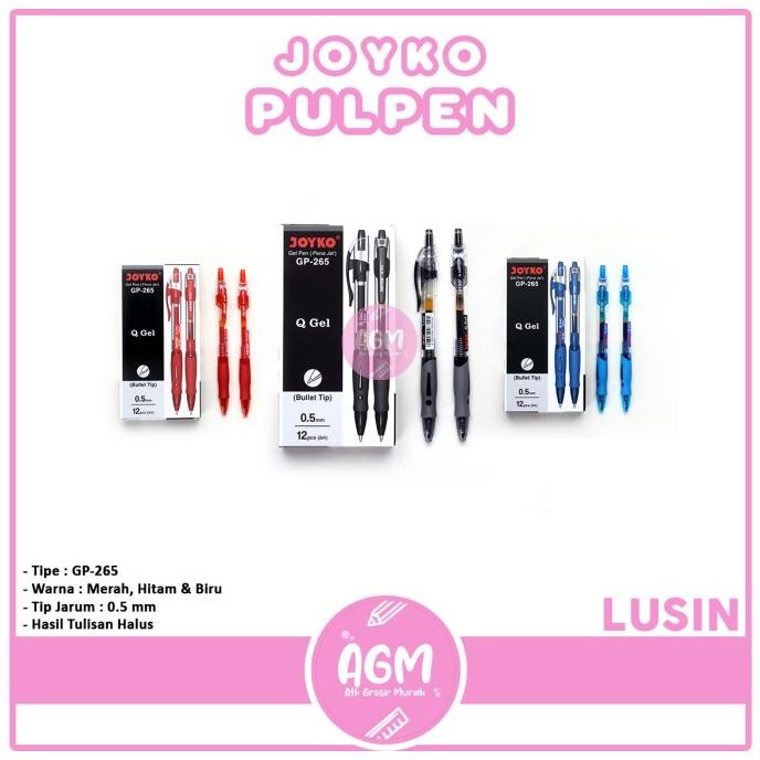 

Tersedia Pulpen Gel Joyko Gp-265 Q-Gel 0.5Mm / Pulpen Joyko Q-Gel ( Perlusin )