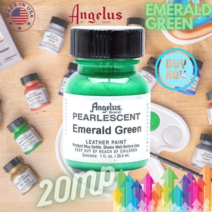 

TERMURAH - Angelus Pearlescent Emerald Green Cat Bahan Kulit 29ML USA