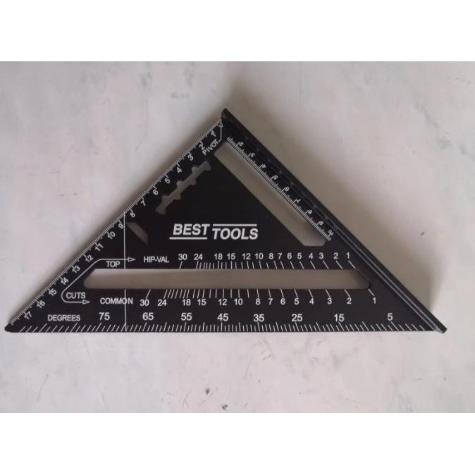

siap kirim alumunium speed square penggaris segitiga 7inc / alumunium woodworking
