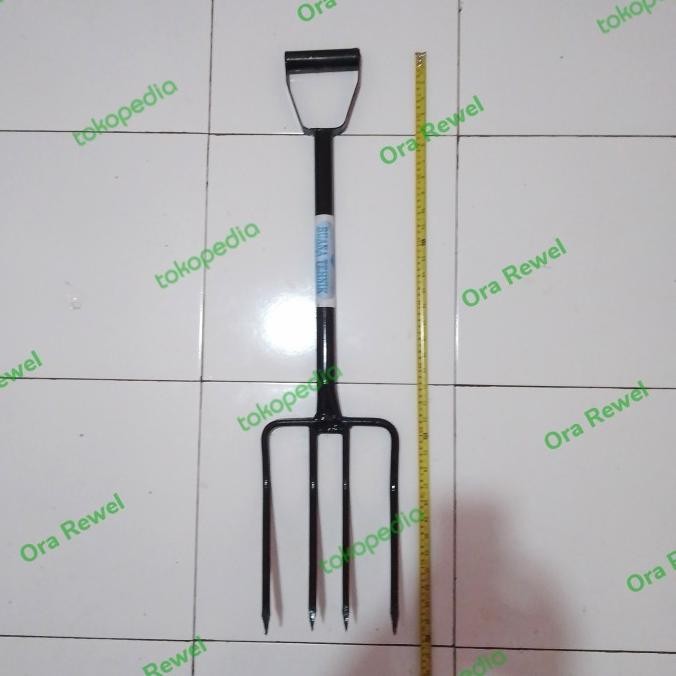 Garpu Tanah 4 Mata - Garpu injak - Sekop - Garpu Tanah Gagang Besi