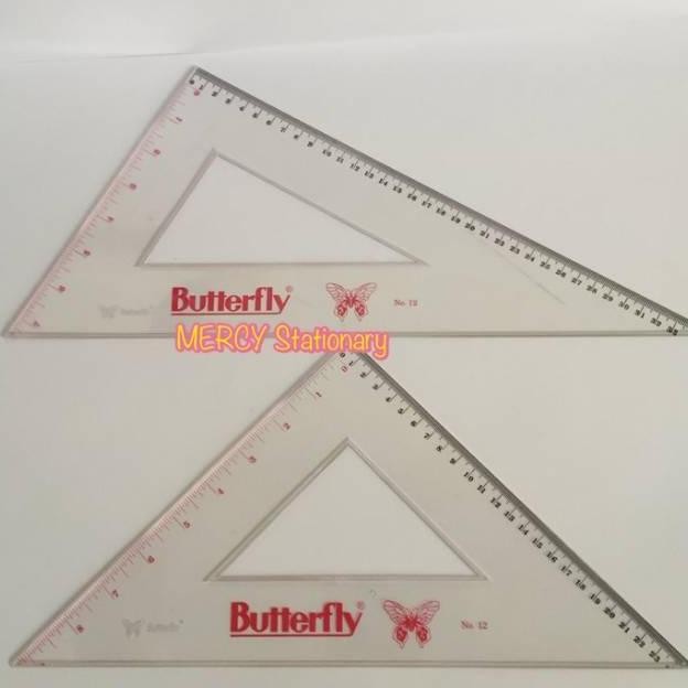 

siap kirim penggaris segitiga no. 12 butterfly - triangle ruler