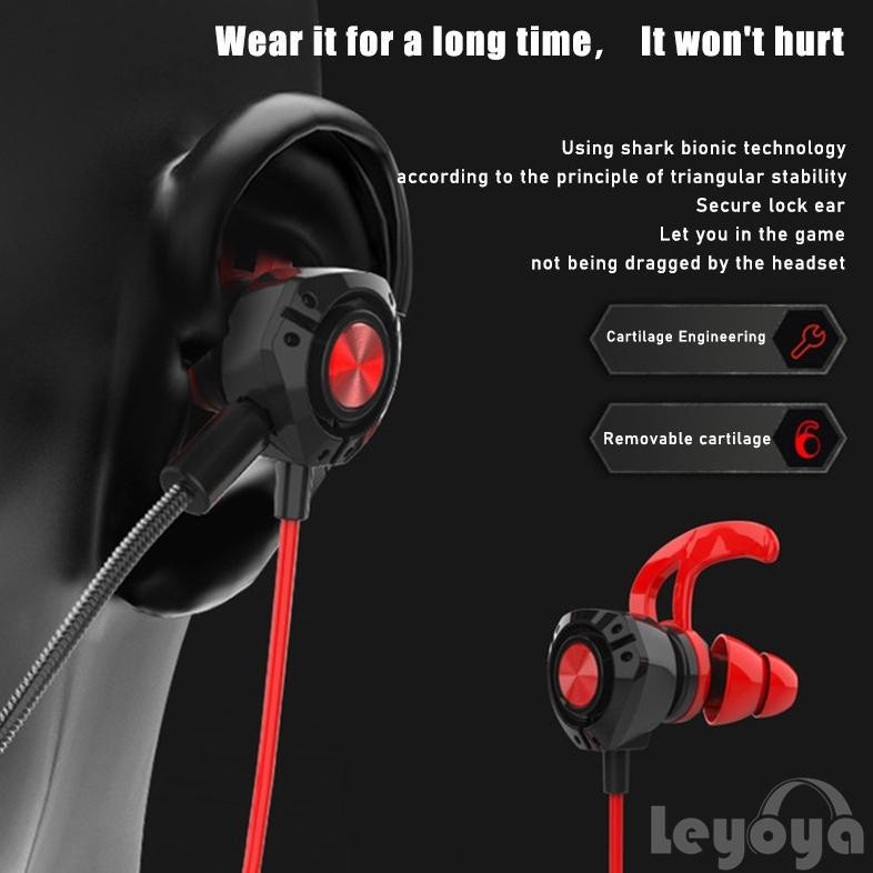 GS Headset Gaming Sport PUBG ML hetset Geming Dynamic Noise Cancelling dengan Dual Mic Bass Earphone