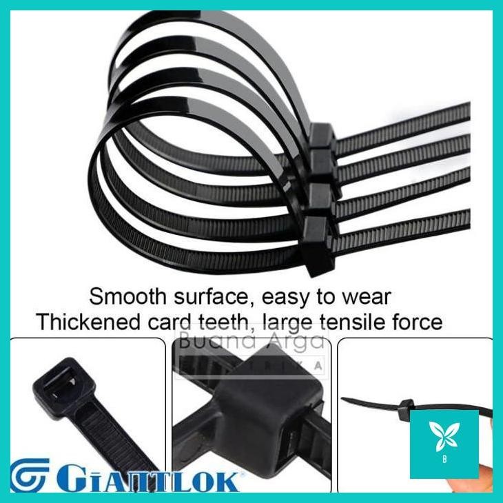 

GIANTLOK CABLE TIES FE 250 IC / STC KABEL ZIP TIE 250MM X 3.6 / 4.8MM