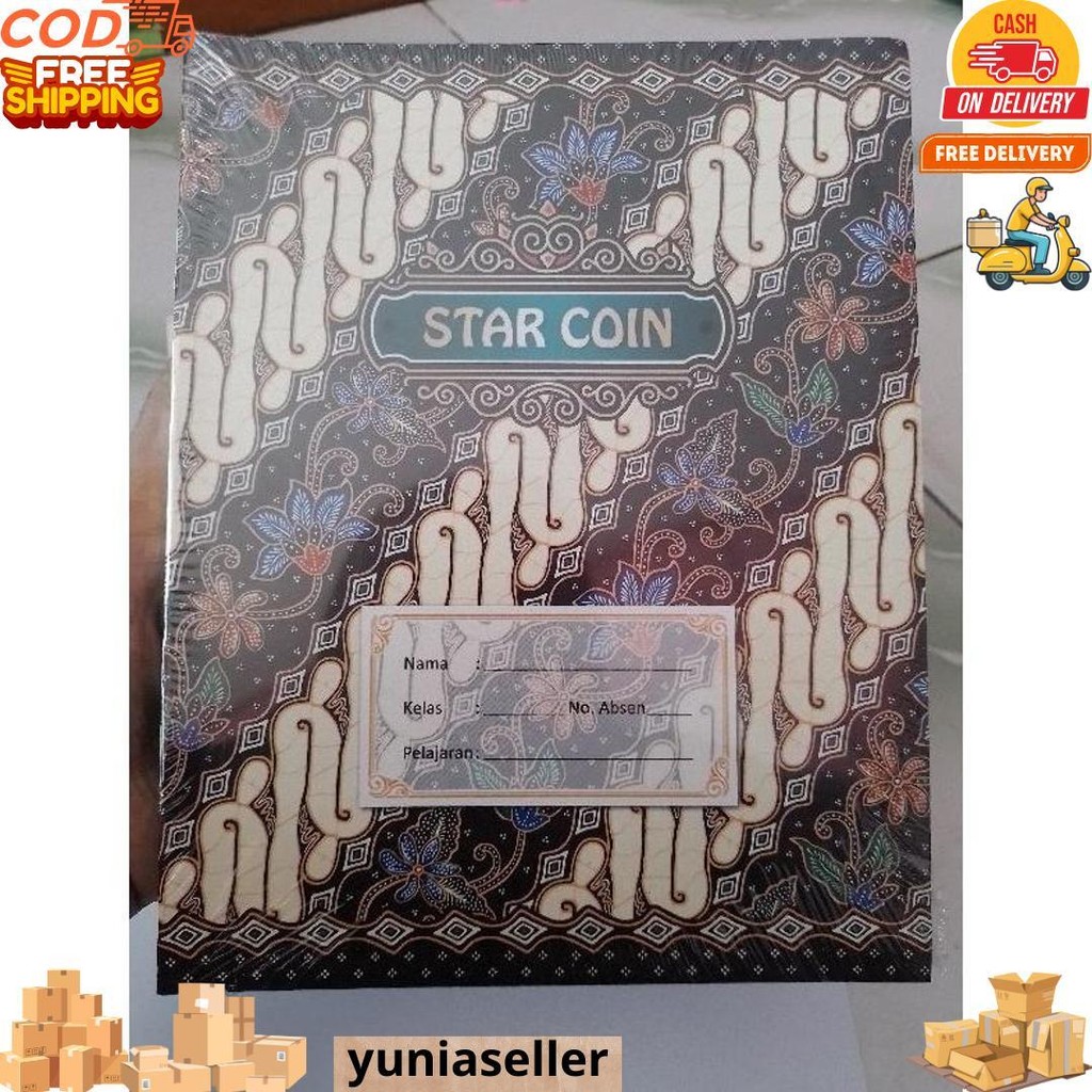 

(10Pcs) 1 Pak Buku Tulis Batik Star Coin Isi 30 Lembar D Best Seller
