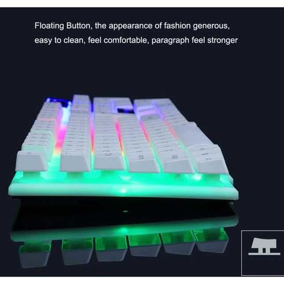 Limeide Gaming Keyboard Mouse Mause Mous Mechanical Mekanik Eksternal Gaming Portable RGB LED Laptop