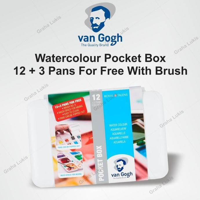 

HARGA DISC - Van Gogh Watercolour Pocket Box 12 + 3 Pans For Free
