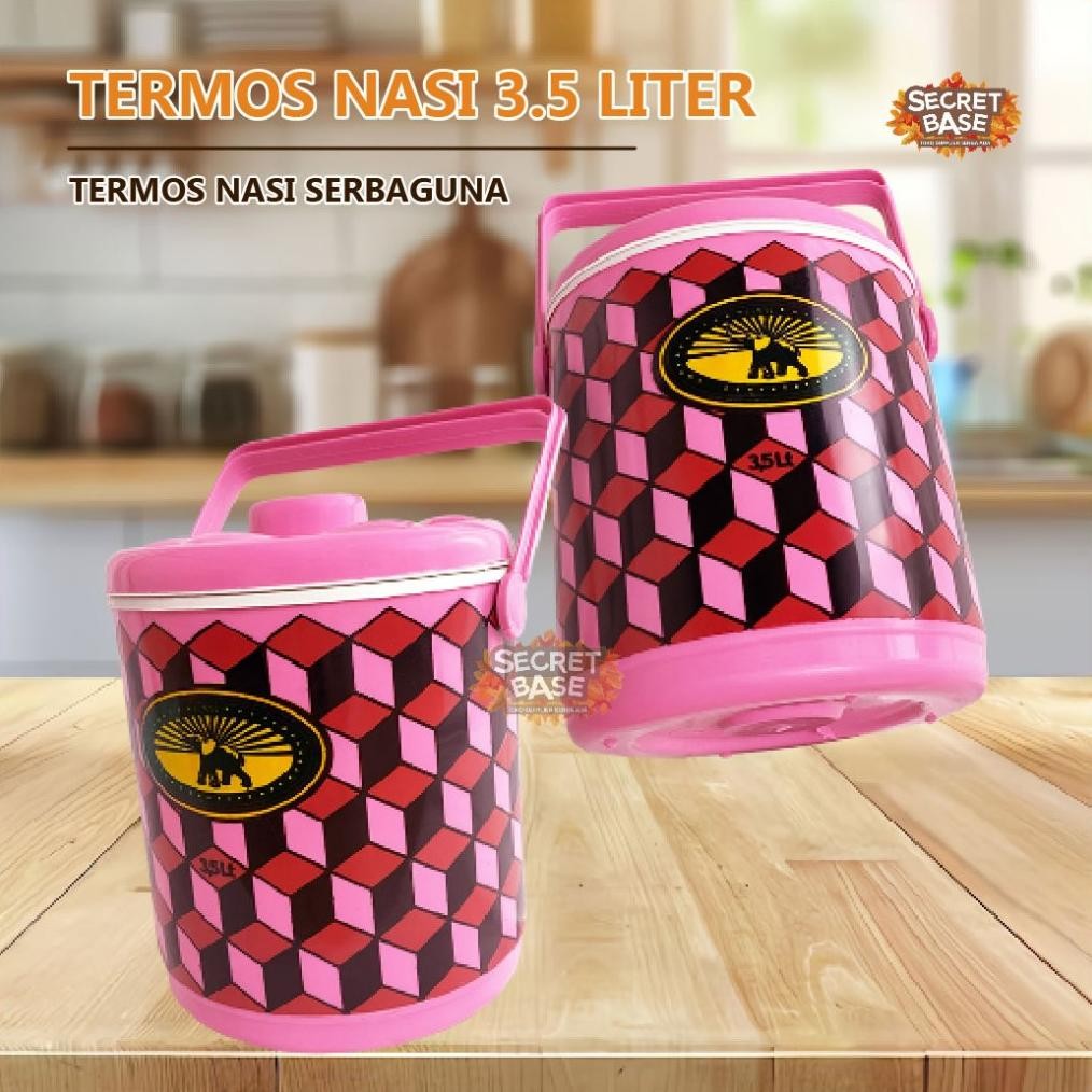 Termos Nasi 3,5 Liter - Termos Es Batu Tahan Lama / Rice Bucket / Tempat Nasi 3,5L Stock