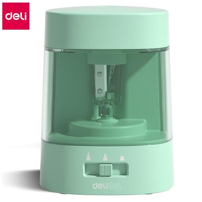 

Deli Rautan Pensil Elektrik Otomatis / Electrical Rotary Sharpener Warna Pastel VA3 Alat Stationery