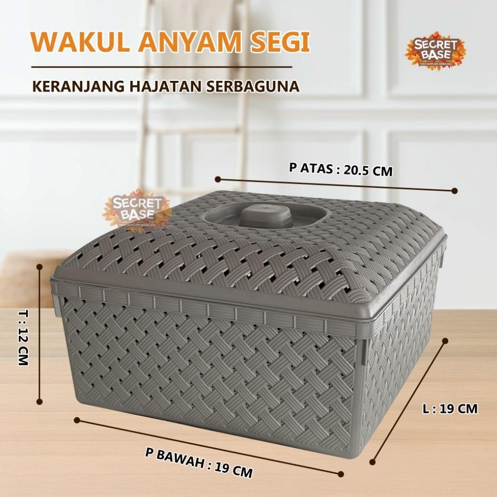 Wakul Anyam Segi - Besek Nasi Berkat Jaman Now / Keranjang Nasi Hajatan / Tempat Berkatan Unik Cod