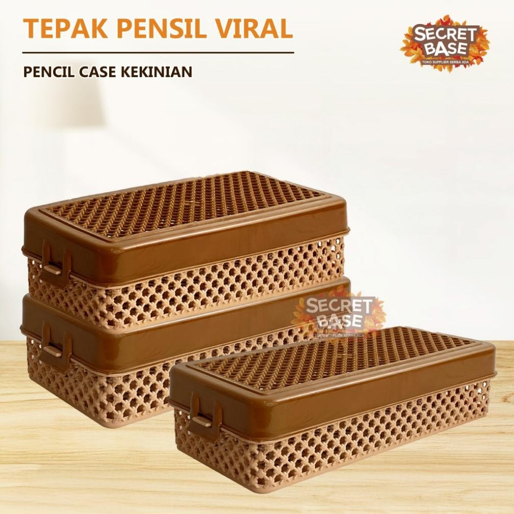 

Tepak Pensil Viral - Pencil Case / Kotak Penyimpanan Barang / Box Keranjang Serbaguna Plastik Diskon