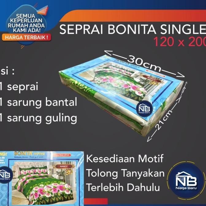 Sprei Bonita Ukuran 120 x 200 Model 3D