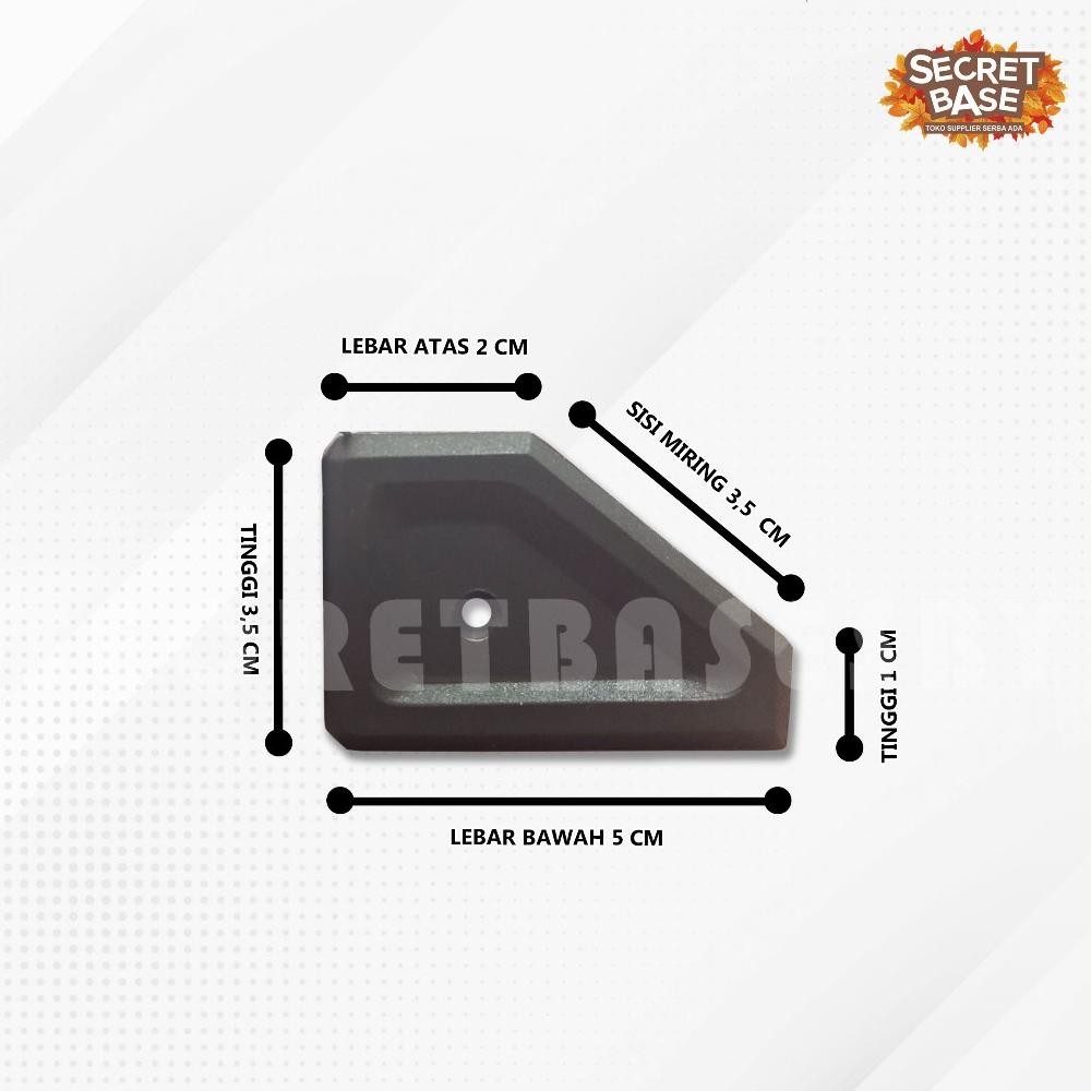 Sudut Siku Trapesium - Siku Penyangga Plastik Box Speaker / Siku Sudutan Baut Original