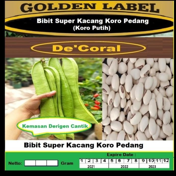 Bibit Super Kacang Koro Pedang Kemasan Derigen|Benih Kacang Koro Putih