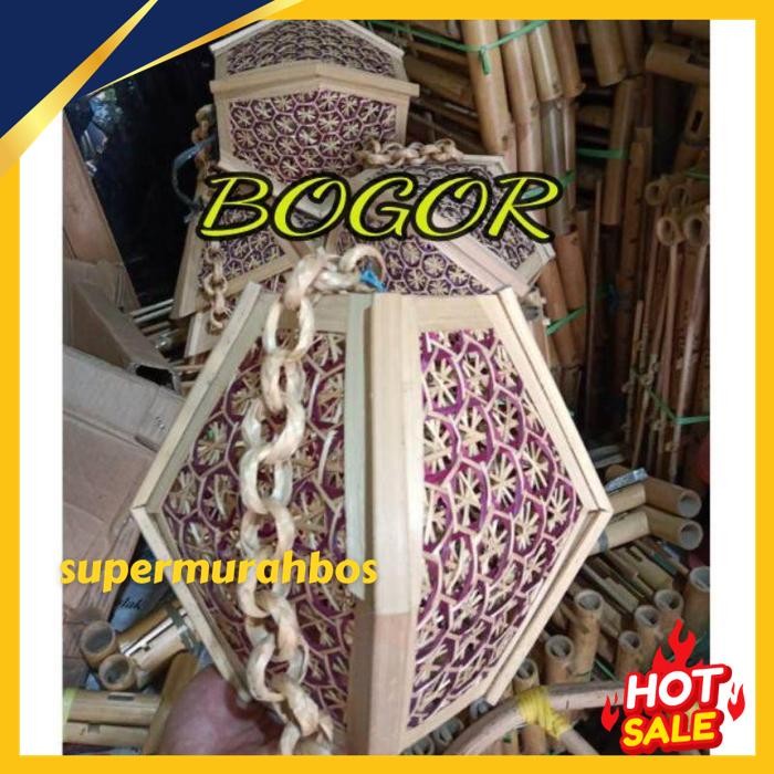 GANTUNGAN LAMPU BAMBU HIASAN KAP LAMPU BAMBU BEST SELLER 