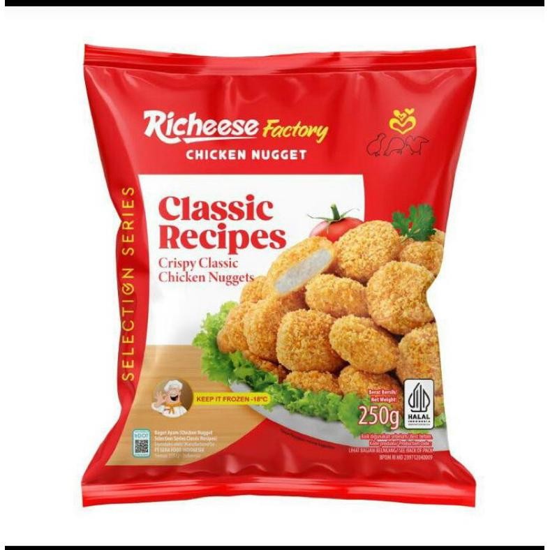 

Promo Crispy Classic Chicken Nugget 250Gr Richeese Factory Prermium