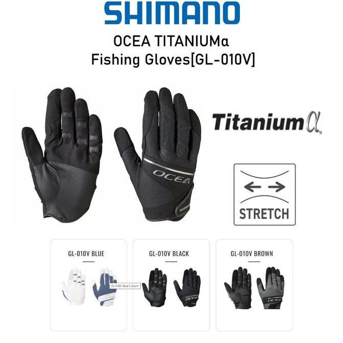 Shimano Ocea Titanium Alpha Fishing Glove Gl-010V Sarung Tangan Mancing Co