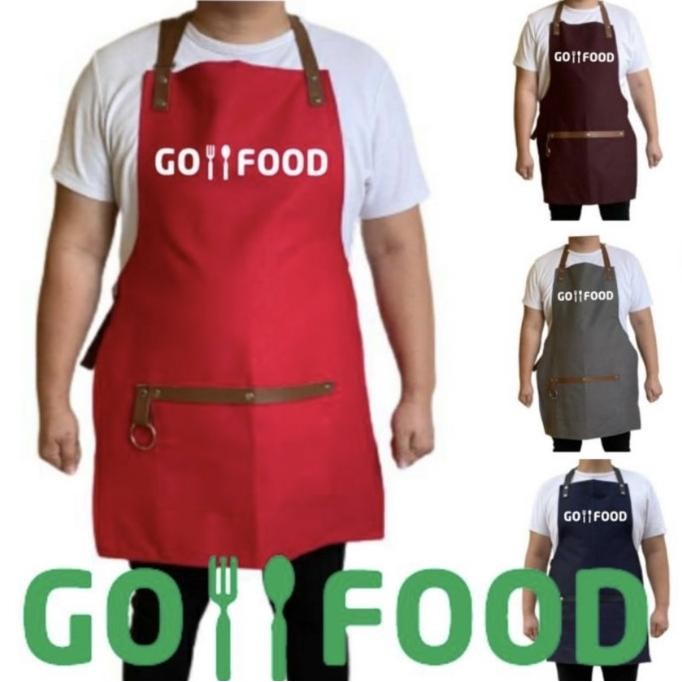 CELEMEK GOFOOD - GO FOOD - GRAB FOOD - GRABFOOD - APRON -CLEMEK MASAK