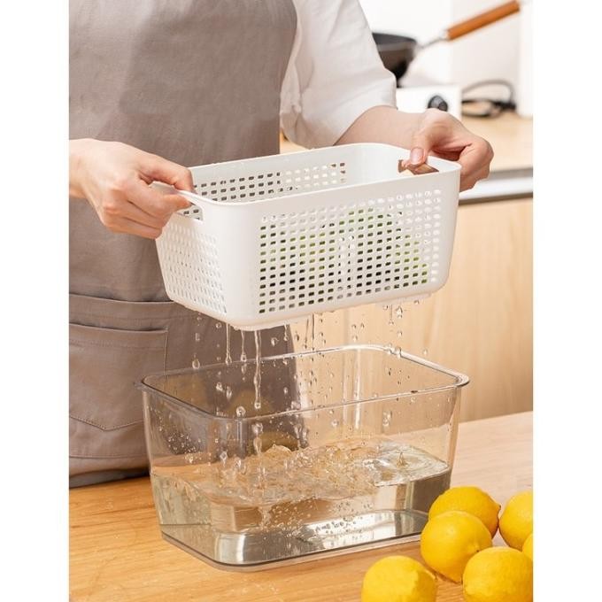 Box Organizer Penyimpanan Kulkas Material Akrilik+Plastik Multifungsi