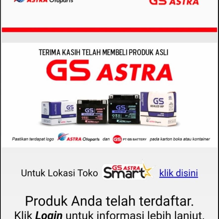 Azq-16 Aki Motor Astra Gs Gtz5S Nva New Vixion Advance Accu Kering Mf Ori Berkualitas
