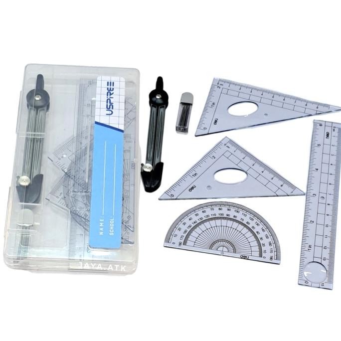 

Produk Baru!! Jangka Set Busur Mistar Segitiga Deli 9609 Drafting Set Sekolah Anak