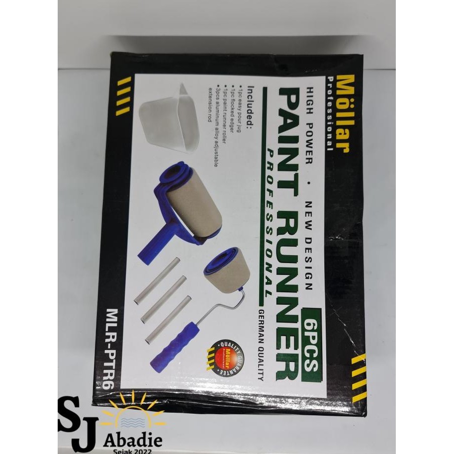 (1 PCS) KUAS ROL PAINT RUNNER CAT TEMBOK DINDING MOLLAR SET 6 PCS
